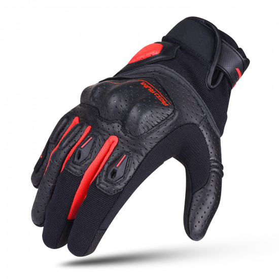H-Cube Motorcycle Gloves Leather Hard Knuckles Windproof Touchscreen Motorbike Quad Moped ATV Dirt Bike Motocross Men & Women